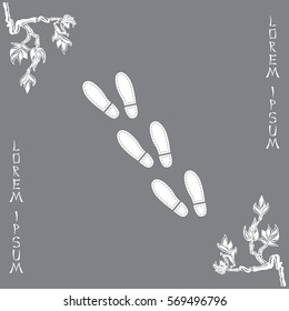 trail of shoe print icon