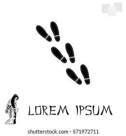 trail of shoe print icon