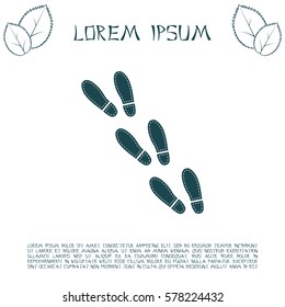 trail of shoe print icon