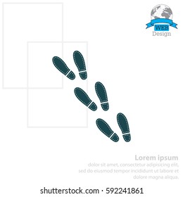 trail of shoe print icon