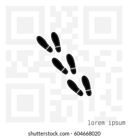 trail of shoe print icon