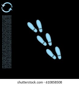 trail of shoe print icon