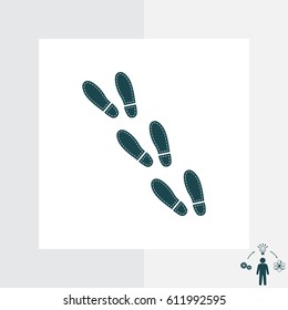 trail of shoe print icon