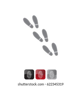 trail of shoe print icon