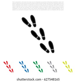 trail of shoe print icon