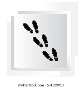 trail of shoe print icon