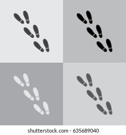 trail of shoe print icon