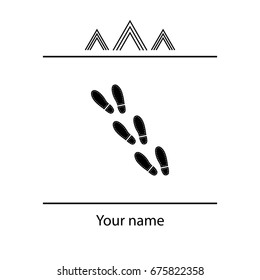 trail of shoe print icon