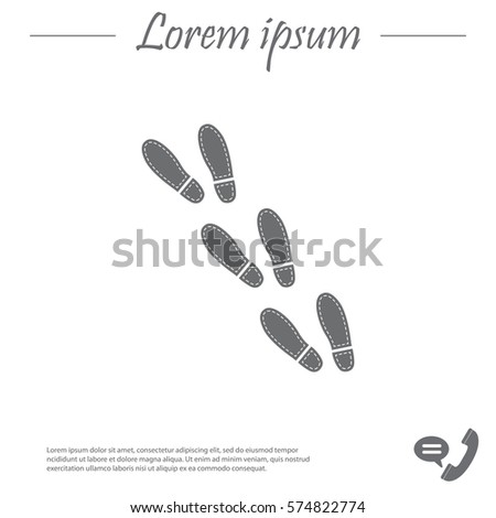trail of shoe print icon
