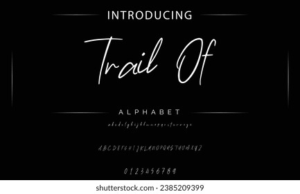 Trail Of signature Font Calligraphy Logotype Script Brush Font Type Font lettering handwritten