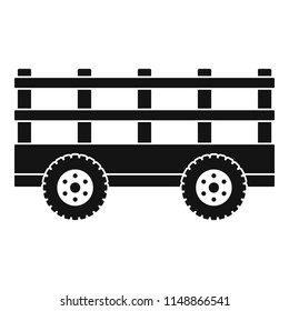 Trail tractor icon. Simple illustration of trail tractor vector icon for web design isolated on white background