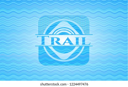Trail water wave concept badge.
