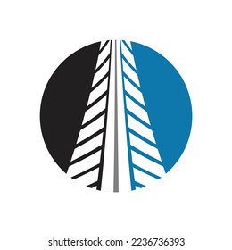 trail wheel logo icon template