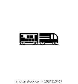trailer brings packing boxes icon. Element of logistic for mobile concept and web apps. Icon for website design and development, app development. Premium icon on white background