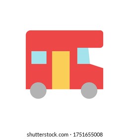 Trailer, bus icon. Simple color vector elements of camping icons for ui and ux, website or mobile application