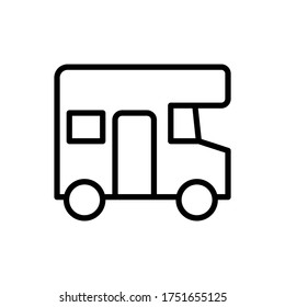 Trailer, bus icon. Simple line, outline vector elements of camping icons for ui and ux, website or mobile application