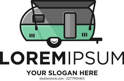 trailer campervan vector logo designs