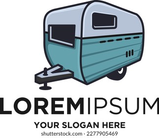trailer campervan vector logo designs