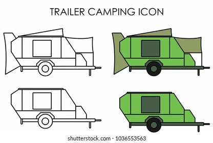 Trailer camping icon