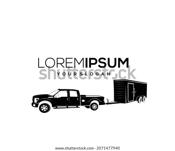 trailer car logo design\
icon silhouette