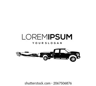 trailer car logo design silhouette