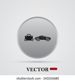 trailer, car, suitcase on wheels,  vector, EPS 10