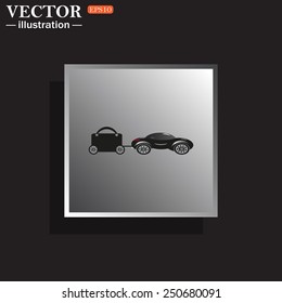 trailer, car, suitcase on wheels , vector illustration, EPS 10