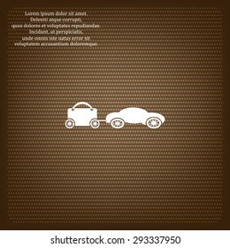 trailer, car, suitcase on wheels. icon. vector design