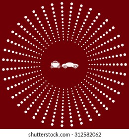 trailer, car, suitcase on wheels. icon. vector design