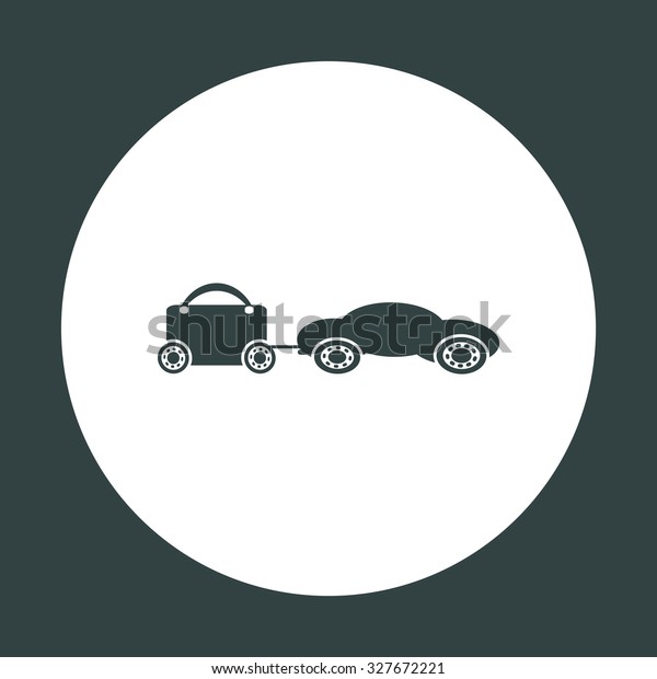 trailer,
car, suitcase on wheels. icon. vector
design