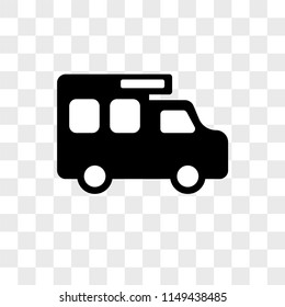 Trailer Car vector icon on transparent background, Trailer Car icon