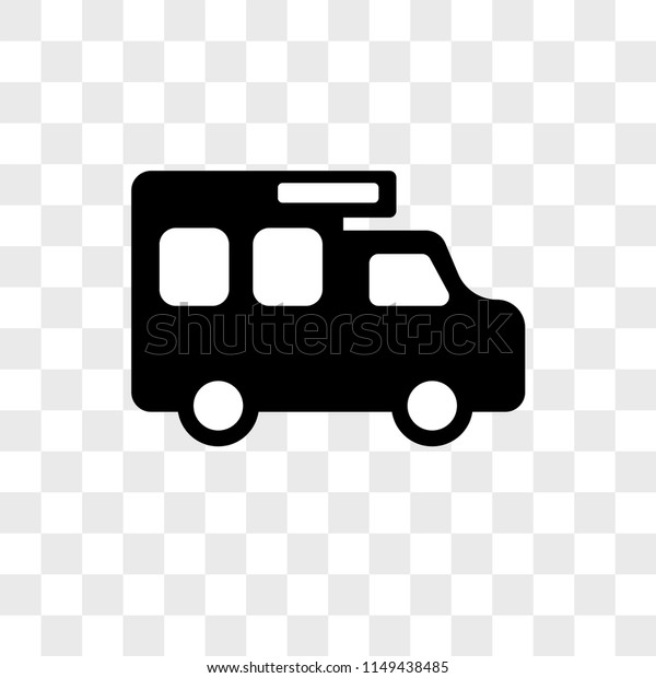 Trailer Car vector icon on transparent background,\
Trailer Car icon