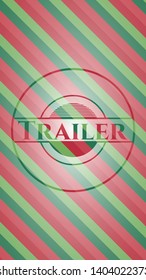 Trailer christmas emblem background. Vector Illustration. Detailed.