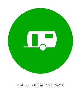 Trailer and circle on white