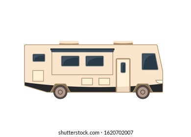 Icono Trailer Clase A. Imagen de cliente aislada en fondo blanco