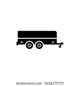 Trailer with dual wheels shown in side profile view