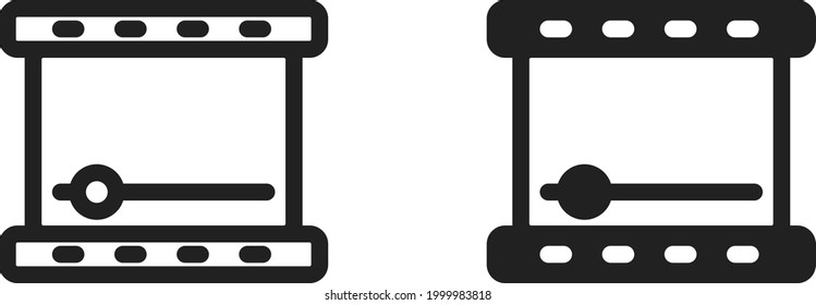 icono de película de remolques , vector