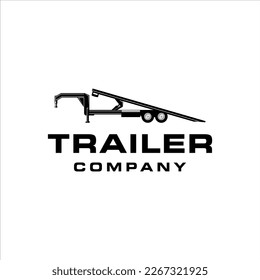 Trailer flat logo with classic and simple style design