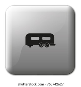 Trailer flat vector icon.
