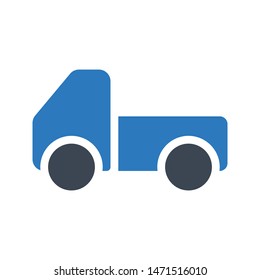 trailer glyph colour vector icon