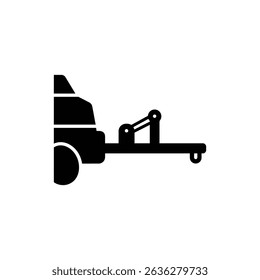 Trailer hitch attached to car ready for towing