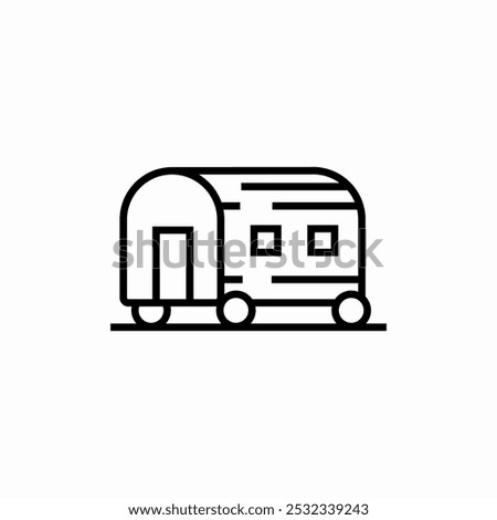 trailer house icon sign vector