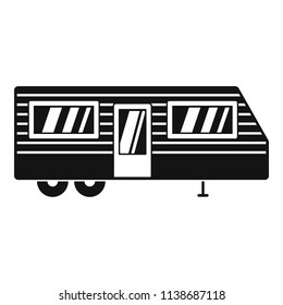 Trailer house icon. Simple illustration of trailer house vector icon for web design isolated on white background