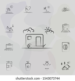 Trailer house on wheels icon. Travel icons universal set for web and mobile
