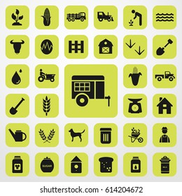 trailer icon. agriculture set. vector sign symbol on white background