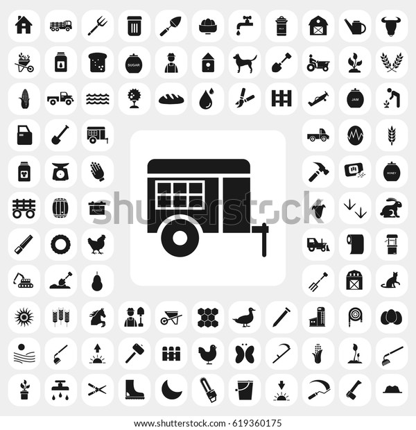 trailer icon. agriculture set. vector sign\
symbol on white\
background