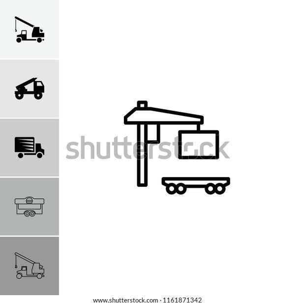Trailer icon. collection of 6 trailer filled and\
outline icons such as truck rocket. editable trailer icons for web\
and mobile.