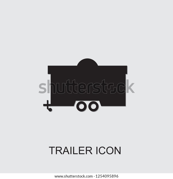 trailer icon . Editable filled\
trailer icon from fastfood. Trendy trailer icon for web and\
mobile.