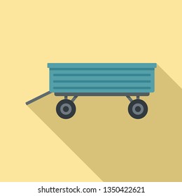 Trailer icon. Flat illustration of trailer vector icon for web design
