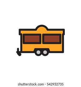 trailer icon illustration isolated vector sign symbol